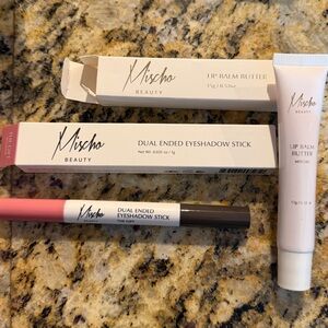 Mischo Beauty Dual Ended Eyeshadow Stick in The Gift & Lip Balm Butter - NIB